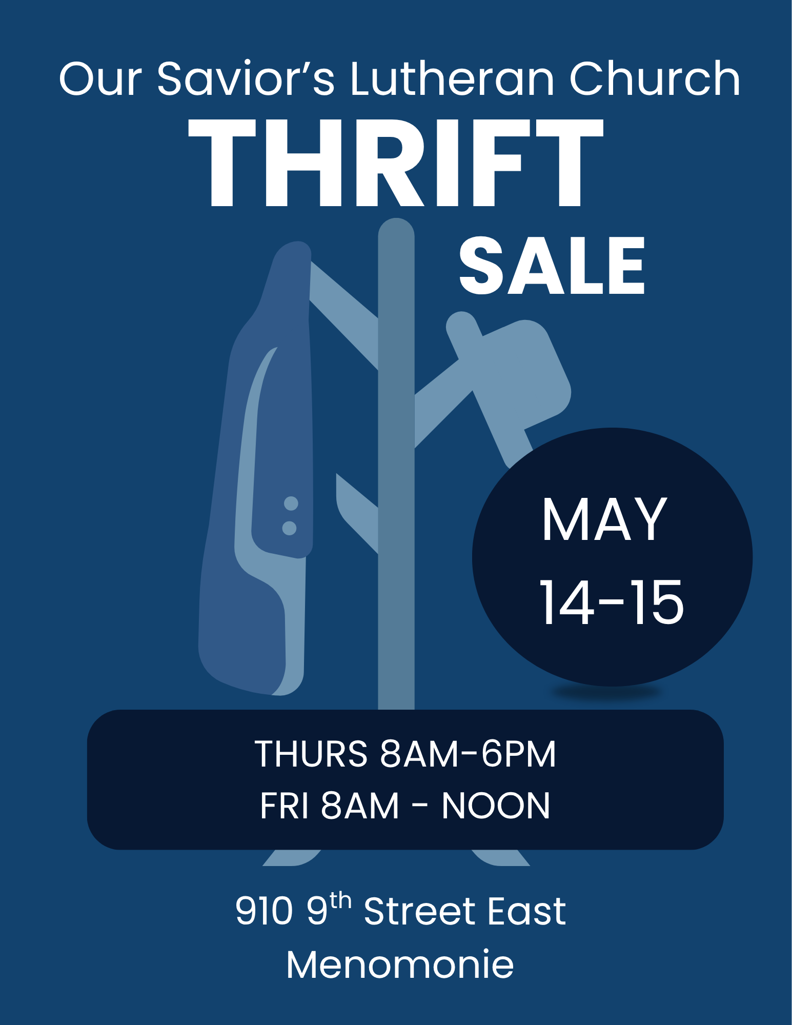 THRIFT SALE MAY 14 & 15